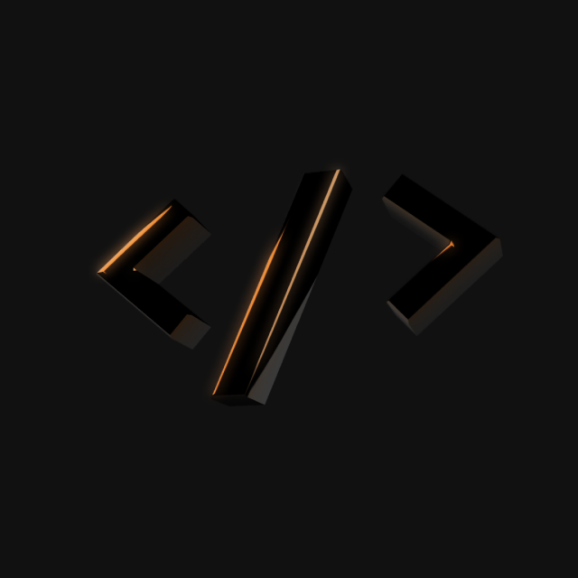 Code symbol in 3D